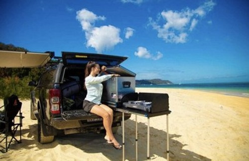 Modular Camping Slide Out Cooking Drawer System 4x4 Kitchen Setup Overland Black