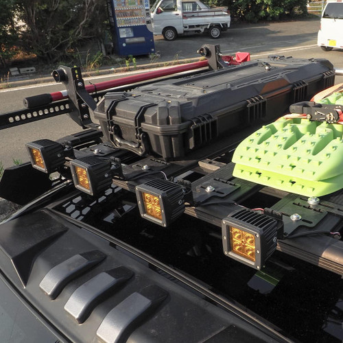 APEX4WD Roof Rack Light Mount Kit (Set of 4) for Aluminium Roof Rack Mounting