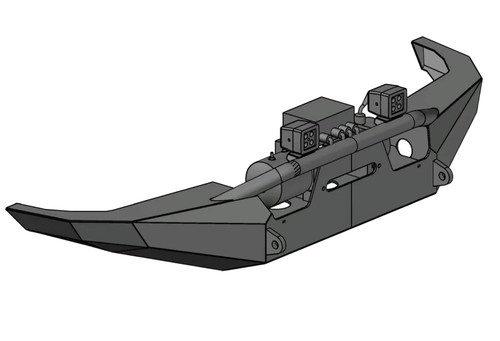 Slim Steel Winch Bumper for TOYOTA LAND CRUISER 80 Series (1990-1997) Off Road 4x4 Bullbar Front Oz Style LC80 FJ80 - Slim Style