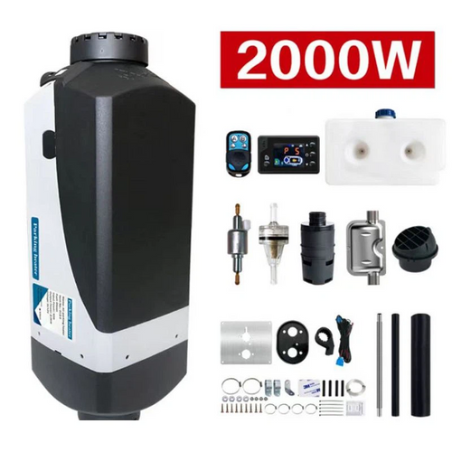 2KW Diesel Heater Air Night Fuel 15L 4x4 Car Truck Boat Motorhome LCD Display