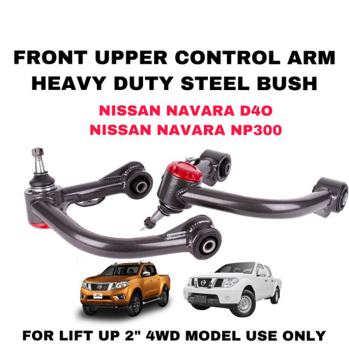 2" Front Upper Control Arms PAIR For NISSAN NAVARA NP300 D40 D23 Lift Wishbone
