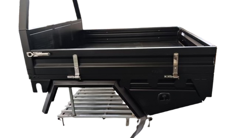 Full Aluminium Ute Tray 1800x1800mm Trayback Pickup Double Cab Universal Fit