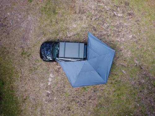 Apex4WD LED BLACK 270-Degree Awning - LEFT Side Expedition Fold-out Vehicle Camping Tent