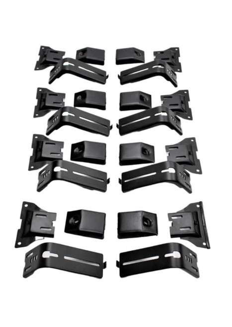 8x AluMod Replacement 6-inch 15cm Brackets Aluminium Roof Rack Cage Set Mounting