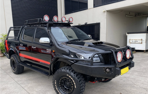 Universal Side Steps & Brush Bars for 4x4 - Steel Metal for Winch Bumper Off Road 4x4 Bullbar Oz Style