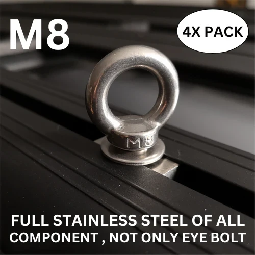 Eye Bolt Tie Down For Aluminium Roof Cage Set of 4