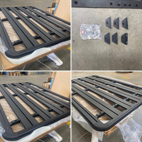 Aluminium Roof Cage for 100 Series Land Cruiser 220 x 142cm Storage Utility Overland Basket Rack Flat Slim Line Frame Modular Low Profile Tray Toyota 105