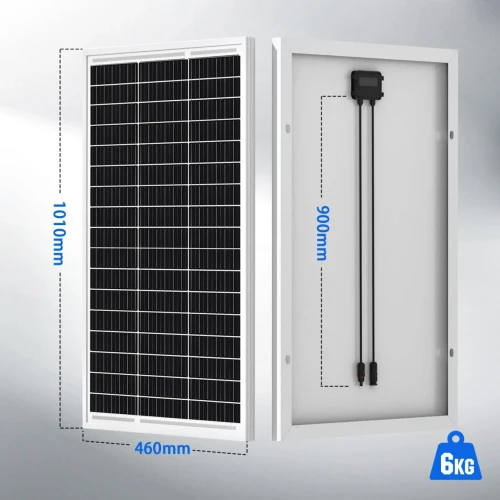 100W Rigid Solar Panel 12.8V N-Type for RV Camper 4x4 Camping 18BB IP68 Roof
