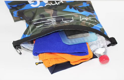 Camo Waterproof Dry Bag - 10L & 20L - Heavy Duty Storage Bag for Camping, Boating, Kayaking, SUP, 4x4, Off Road, Travel, Adventure