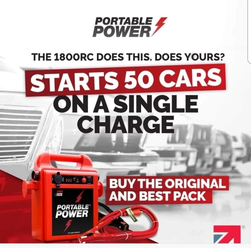 Portable Power 1800RC 12v Jump Starter / Booster Pack Rapid Charge (Replaced Snap On 1700)