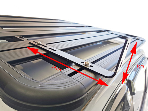 Awning Mounting Bracket Kit - Apex4WD T Slot Design Roof Rack Side Vehicle Mount