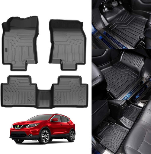 3D TPE Rubber Floor Mats NISSAN QASHQAI (2012-2021) Weather Heavy Duty Liner