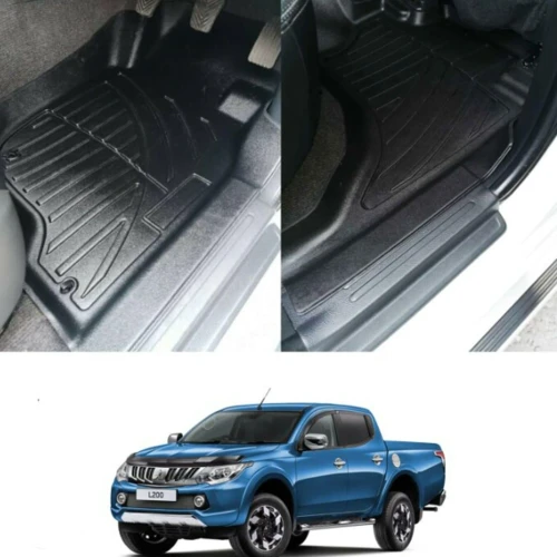3D Rubber Floor Mats for MITSUBISHI L200 SERIES 5/6 (2015-2023) Weather Liner
