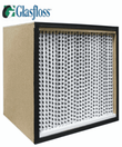 Glasfloss 23 3/8x23 3/8x11 1/2 HEPA Filter, 99.97% High-Capacity filter with durable wood frame.