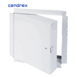 Cendrex PFI-GYP 8x8 fire rated insulated access door with concealed drywall bead flange for wall and ceiling.