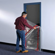 Airtight ZipDoor Standard Kit with 4′x7.5′ plastic panel, zippers, tape, and flap hooks.