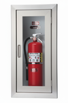 Corrosion-resistant 304 Stainless Steel Fire Extinguisher Cabinet with #4 satin finish.