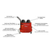 Portable Ruwac WNS2220 2-motor vacuum, ideal for fine dry dust collection.