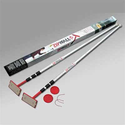 ZipWall® Spring Loaded Poles -2 Pack, poly barrier, poly zipper