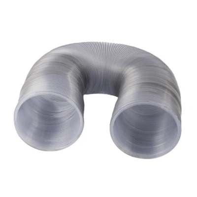 Clear heavy duty PVC outlet duct, wire reinforced, 14” dia x 25', 1/cs.