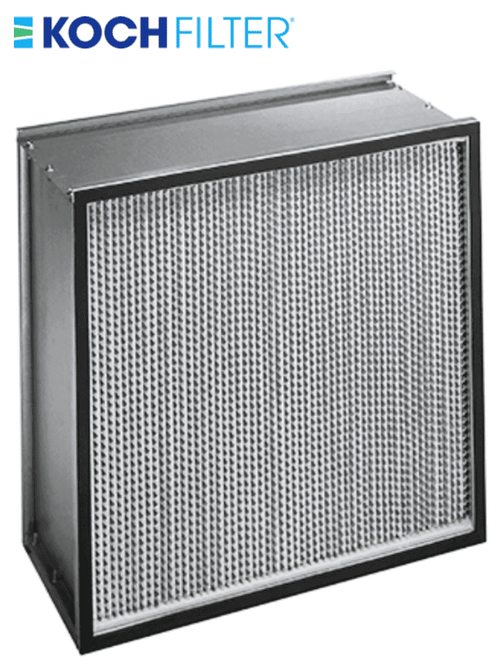Koch Filter 24x24x11-1/2 BioMAX HEPA filter, 99.97% True HEPA high-capacity, featuring a galvanized steel frame.