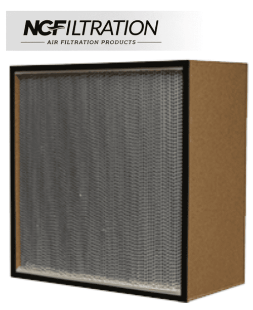 NC Filtration High Capacity HEPA filter 99.97% 24x30x11.5 particle board
