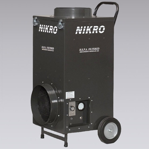 Nikro UR800 Upright HEPA Air Scrubber (800 CFM) for residential mold remediation and air cleaning projects.