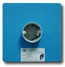 Quickflash E-3/0 B-A 7/8" Flashing Panel creates weather-tight seal for electrical boxes.