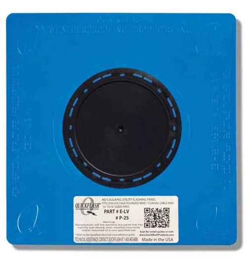 Quickflash P-25 prevents air and moisture leaks for HVAC pipe flashing.