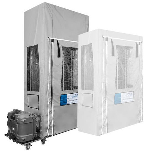 Fiberlock 10' Advanced System with NFPA 701 fire-rated fabric mobile containment.