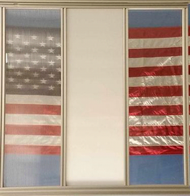 Edge-Guard 52" Panel with 48" Door and lever lock for hard panel dust containment.