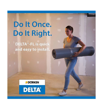 DELTA-FL Subfloor Membrane: Affordable Moisture Protection for Basement Flooring Installations