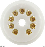 Socket 9 pin Ceramic . PC mount. Gold Pins