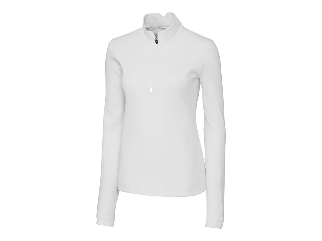 WOMEN'S CUTTER & BUCK TRAVERSE STRETCH QUARTER ZIP PULLOVER. 5 COLOR OPTIONS.