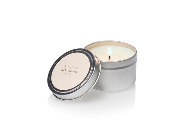 NEW HOLLYHOCK 4OZ CANDLE TIN