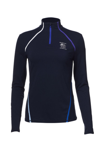 WOMEN'S G/FORE COLOUR BLOCK LUXE STAPLE QUARTER-ZIP. WHISTLING STRAITS® LOGO EXCLUSIVLEY.