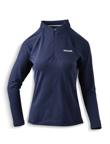 WOMEN'S PETER MILLAR RAGLAN-SLEEVE PERTH PERFORMANCE QUARTER-ZIP. KOHLER LOGO EXCLUSIVELY.