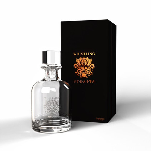 GLENCAIRN CRYSTAL IONA DECANTER. WHISTLING STRAITS LOGO EXCLUSIVLEY.