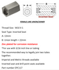 Female Brake Line Union - Joiner Inverted Flare M10 x 1