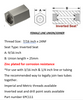 Female Brake Line Union - Joiner Inverted Flare 7/16" x 24 NF