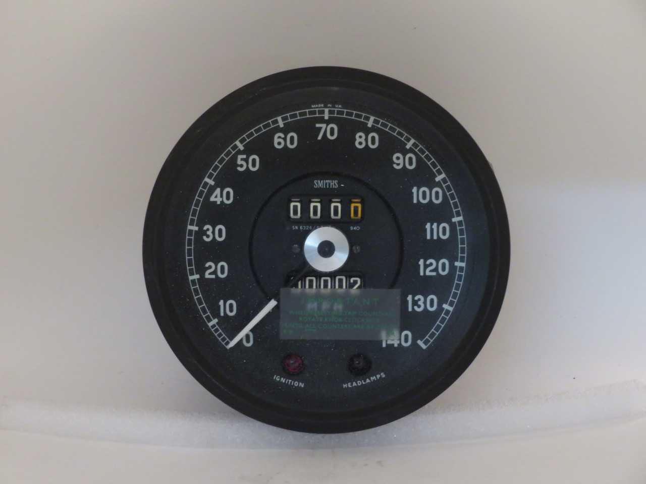 Jaguar 420 NOS Original Smiths 140MPH Speedometer SN6326/65