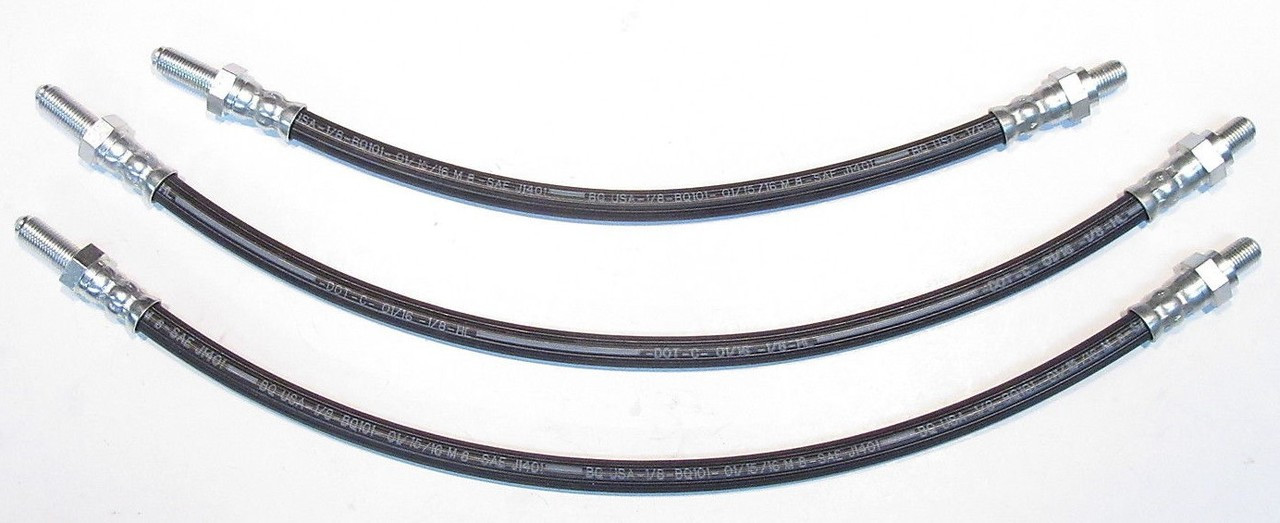 A.C. Ace & Aceca 1954-1962 New 3 Piece Brake Hose Kit 