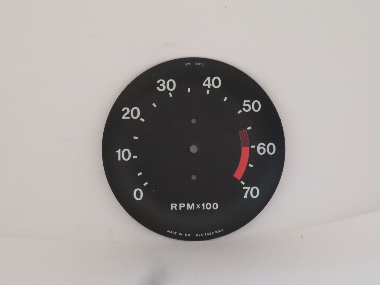 MGB Smiths Tachometer Dial Face Plate  RVC2432/00F