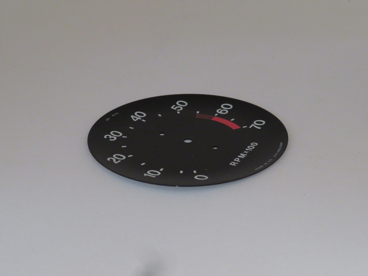 MGB Smiths Tachometer Dial Face Plate  RVC2432/00F