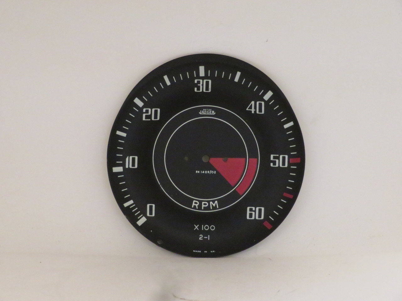 Triumph TR4 Jaeger Tachometer Dial Face Plate