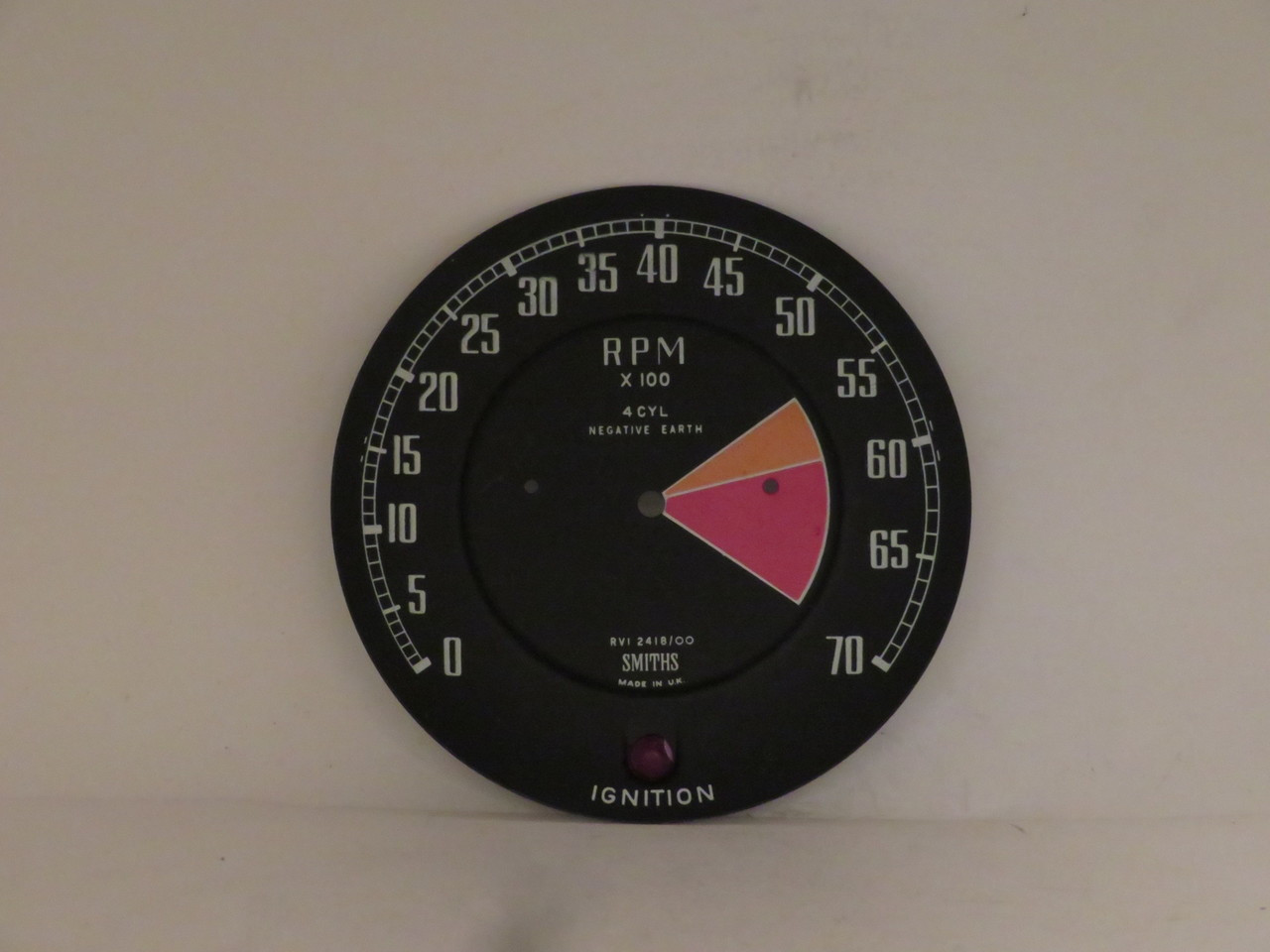 MGB Smiths Tachometer Dial Face Plate RVI2418/00