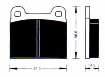 Alfa Romeo Giulia Spider 1750 2000 Mille Miglia Rear Brake Pad Set