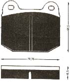 Alfa Romeo Spider GTV Morgan Plus 8 Opel Manta Front Brake Pad Set