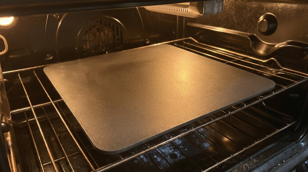 Cooking Steels 15.7 x15.7 pizza steel fits most ovens sizes.