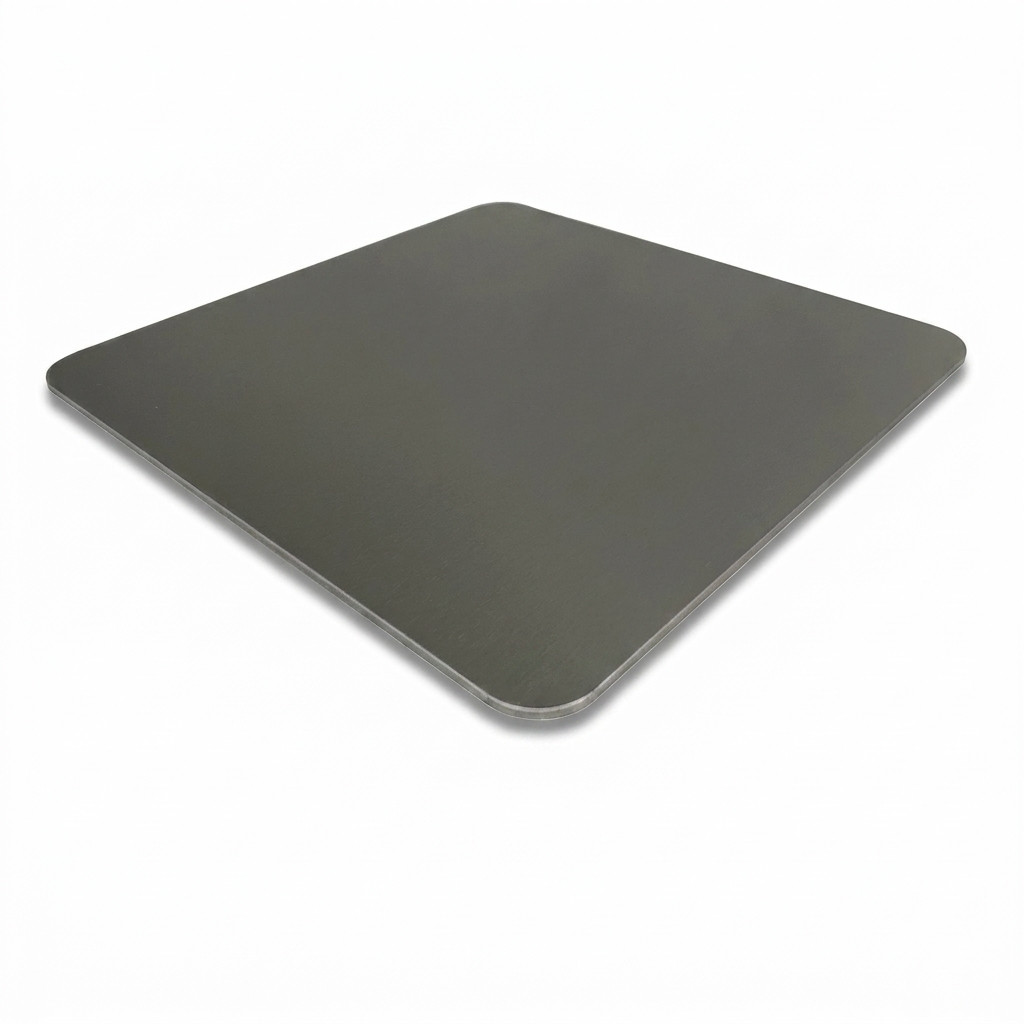 Professional-grade 15.7x15.7 pizza steel by Cooking Steels with seasoned surface — ideal for high-heat baking and artisan pizza.